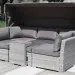 Диван-Трансформер AFINA плетеный из иск. ротанга AFM-320G Grey купить в Егорьевске