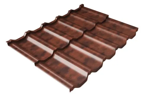 Металлочерепица модульная Квинта Uno Grand Line c 3D резом 0,45 Safari Twincolor Brown купить в Егорьевске