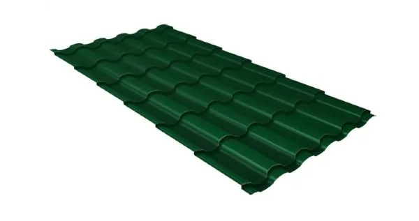 Металлочерепица кредо 0,5 Satin RAL 6005 зеленый мох купить в Егорьевске