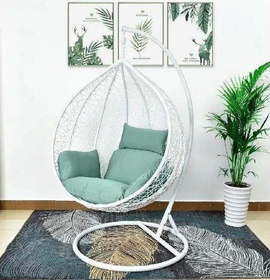 Кресло Подвесное из искусственного ротанга AFM-168A-XL White/Green купить в Егорьевске