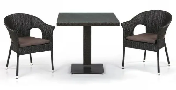 Комплект плетеной мебели AFINA из иск. ротанга T605SWT/Y79A-W53 Brown 2Pcs купить в Егорьевске