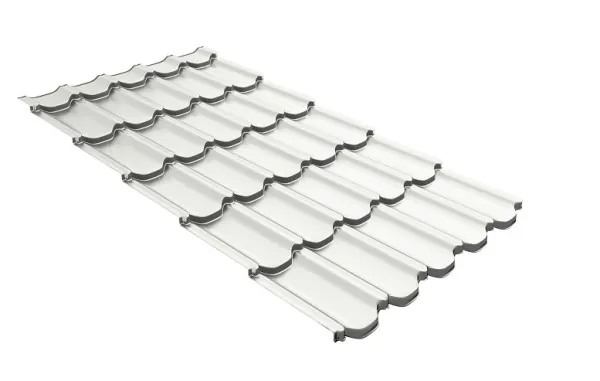 Металлочерепица квинта плюс с 3D резом 0,5 Satin RAL 9003 сигнальный белый купить в Егорьевске