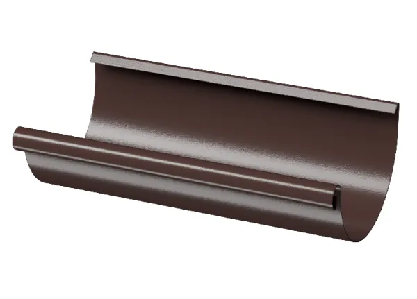 Желоб полукруглый D125 3 м Döcke STAL PREMIUM Шоколад, (RAL 8019) купить в Егорьевске