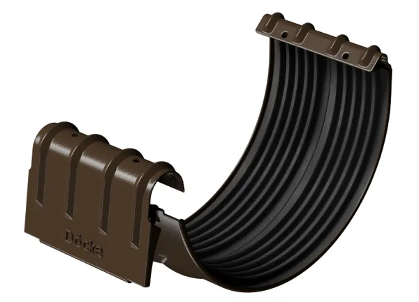 Соединитель желобов D125 Döcke STAL PREMIUM Каштан, (RAL 8017) купить в Егорьевске