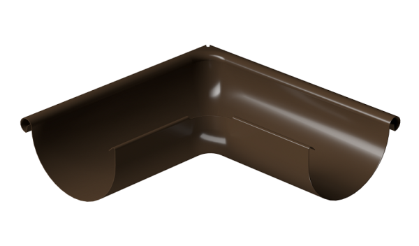 Угол внешний 90° D125 Döcke STAL PREMIUM Каштан, (RAL 8017) купить в Егорьевске