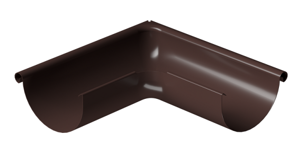 Угол внешний 90° D125 Döcke STAL PREMIUM Шоколад, (RAL 8019) купить в Егорьевске