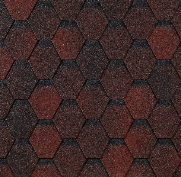 Гибкая черепица EURASIA Docke, Коллекция ШЕСТИГРАННИК Красный купить в Егорьевске