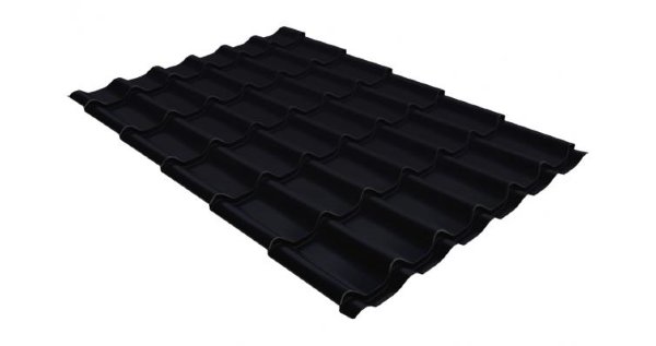 Металлочерепица классик GL 0,5 Velur20 RAL 9005 черный купить в Егорьевске