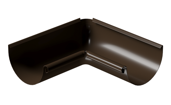 Угол внутренний 90° D125 Döcke STAL PREMIUM Каштан, (RAL 8017) купить в Егорьевске