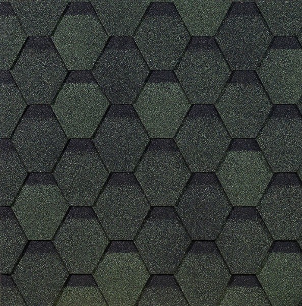 Гибкая черепица EURASIA Docke, Коллекция ШЕСТИГРАННИК Зелёный купить в Егорьевске