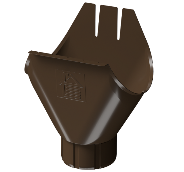 Воронка желоба D125 Döcke STAL PREMIUM Каштан, (RAL 8017) купить в Егорьевске