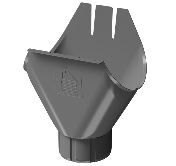 Воронка желоба D125 Döcke STAL PREMIUM Графит, (RAL 7024) купить в Егорьевске
