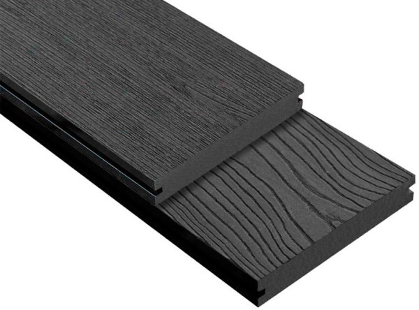 Террасная доска ДПК Outdoor 3D полнотелая STORM/OCEAN BLACK черная купить в Егорьевске