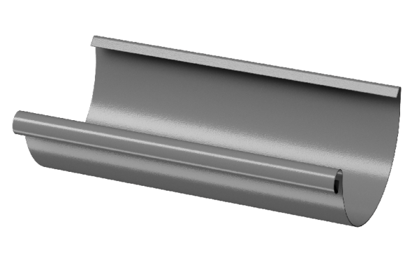 Желоб полукруглый D125 3 м Döcke STAL PREMIUM Графит, (RAL 7024) купить в Егорьевске