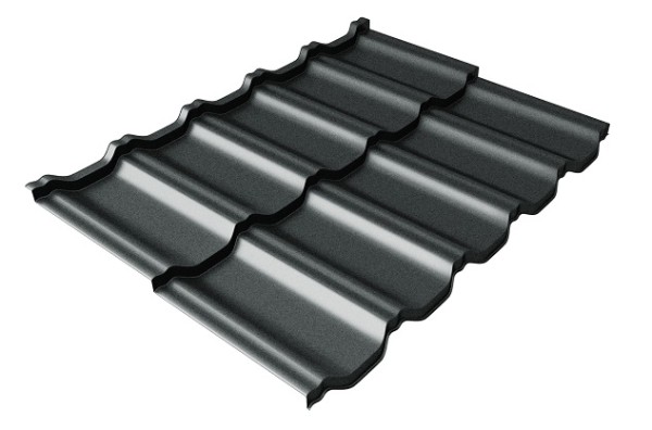 Металлочерепица модульная Квинта Uno Grand Line c 3D резом 0,5 GreenСoat Pural Matt RR2Н3 (RAL 7016 антрацитово-серый) купить в Егорьевске