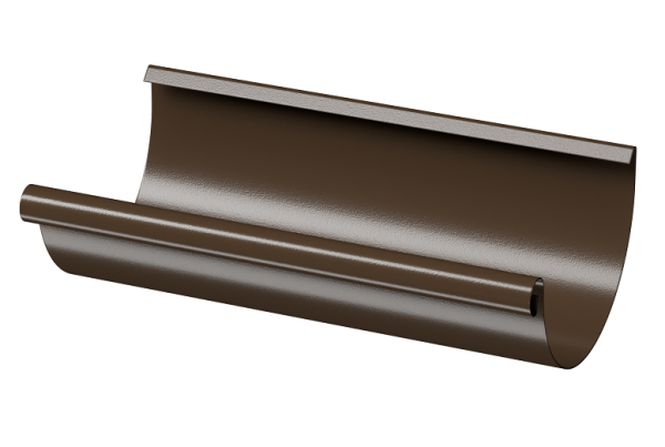 Желоб полукруглый D125 3 м Döcke STAL PREMIUM Каштан, (RAL 8017) купить в Егорьевске