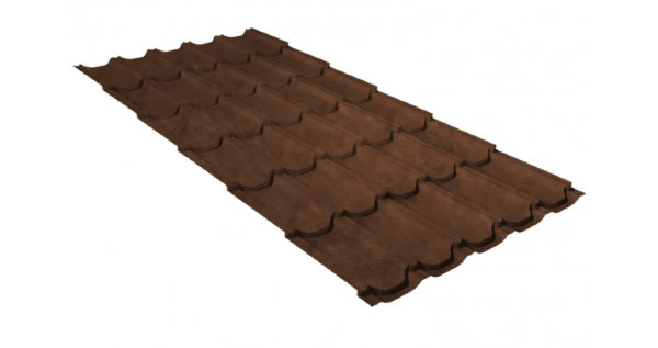 Металлочерепица квинта плюс GL 0,5 Safari Twincolor Brown купить в Егорьевске
