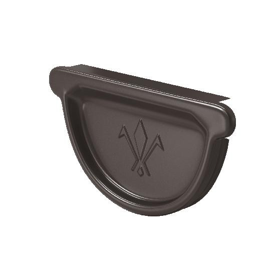 Водосток Aquasistem, система 150/100 - Заглушка универсальная с резиновым уплотнителем RR 32 Тёмно-Коричневый купить в Егорьевске