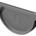 Заглушка желоба D125 Döcke STAL PREMIUM Графит, (RAL 7024) купить в Егорьевске