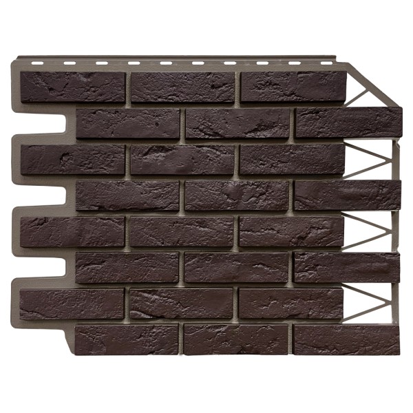 Фасадная панель FineBer, Кирпич Баварский, Темно коричневый купить в Егорьевске