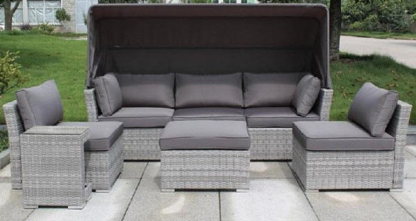 Диван-Трансформер AFINA плетеный из иск. ротанга AFM-320G Grey купить в Егорьевске