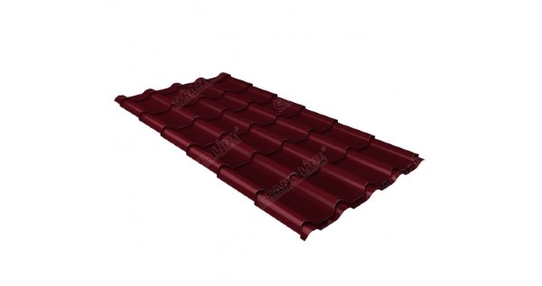 Металлочерепица камея 0,45 Drap RAL 3005 красное вино купить в Егорьевске
