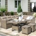 Комплект мебели AFINA плетеной из иск. ротанга AFM-307B Beige купить в Егорьевске