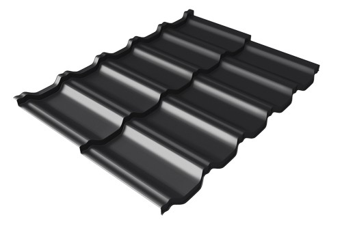 Металлочерепица модульная Квинта Uno Grand Line c 3D резом 0,5 Rooftop Matte RAL 9005 черный купить в Егорьевске