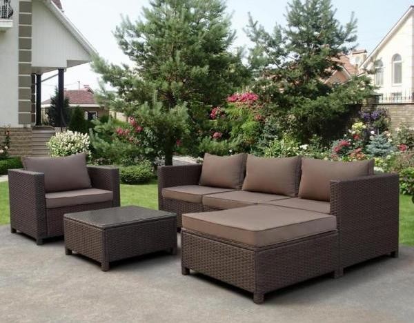 Комплект мебели AFINA плетеной из иск. ротанга YR821A Brown/Beige купить в Егорьевске