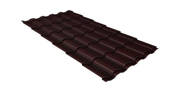 Металлочерепица кредо 0,5 Satin RAL 8017 шоколад купить в Егорьевске