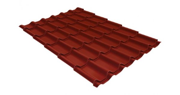 Металлочерепица классик GL 0,5 Velur20 RAL 3009 оксидно-красный купить в Егорьевске