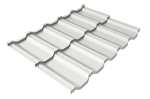 Металлочерепица модульная Квинта Uno Grand Line c 3D резом 0,5 Satin RAL 9003 сигнальный белый купить в Егорьевске