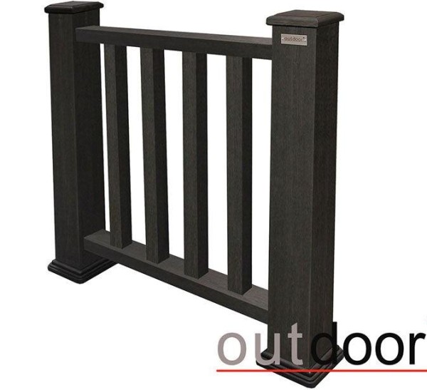 Ограждение из ДПК Outdoor Классик 3D STORM чёрный купить в Егорьевске