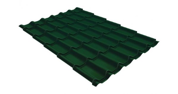 Металлочерепица классик 0,5 Satin RAL 6005 зеленый мох купить в Егорьевске