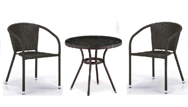 Комплект плетеной мебели AFINA из иск. ротанга Асоль-7 T282ANT/Y137C-W53 Brown 2Pcs купить в Егорьевске