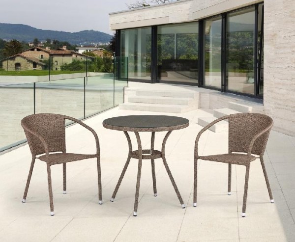 Комплект плетеной мебели AFINA из иск. ротанга T282ANT/Y137C-W56 Light Brown 2Pcs купить в Егорьевске
