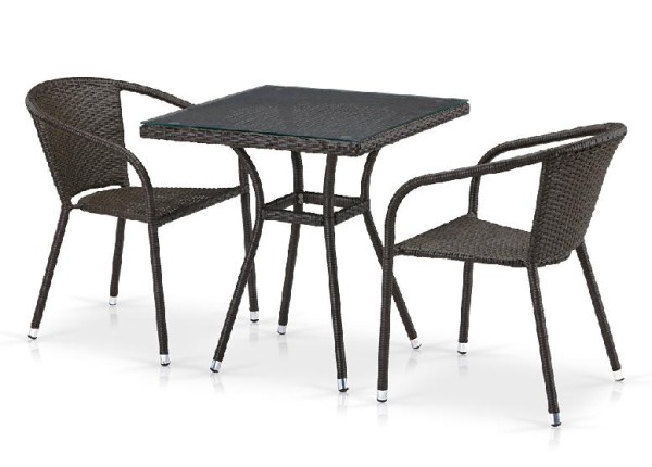 Комплект плетеной мебели AFINA из иск. ротанга T282BNT/Y137C-W53 Brown 2Pcs купить в Егорьевске