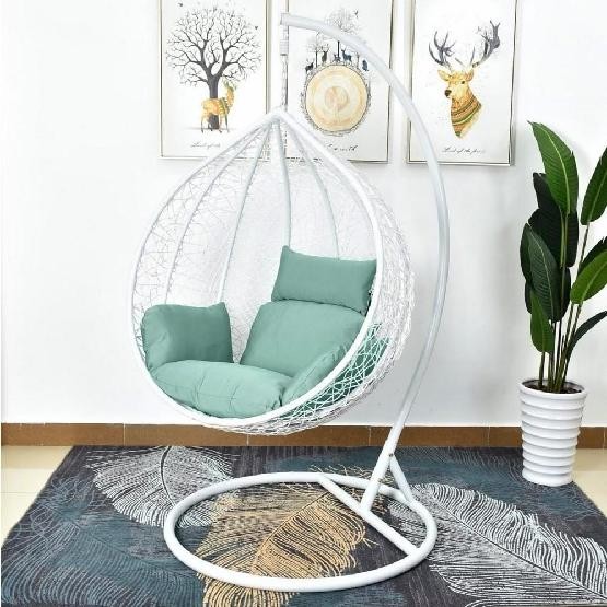 Кресло Подвесное из искусственного ротанга AFM-168A-L White/Green купить в Егорьевске