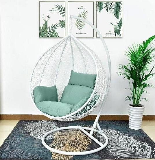 Кресло Подвесное из искусственного ротанга AFM-168A-XL White/Green купить в Егорьевске