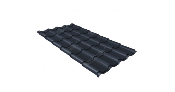 Металлочерепица камея 0,5 Satin RAL 7024 мокрый асфальт купить в Егорьевске