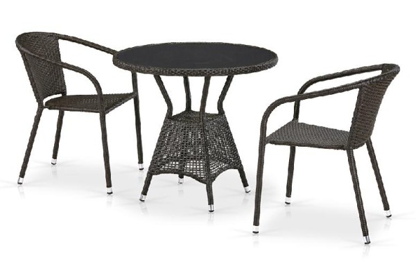 Комплект плетеной мебели AFINA из иск. ротанга T707ANS/Y137C-W53 Brown 2Pcs купить в Егорьевске