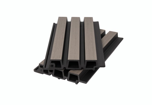 Фасадная панель брусковая двухцветная co-extrusion, snow mix купить в Егорьевске