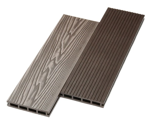 Террасная доска ДПК NanoWood двусторонняя New 3D тиснение + вельвет Венге купить в Егорьевске