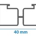 Лага алюминиевая KRONEX 40x15x3000 мм опорная Slim купить в Егорьевске