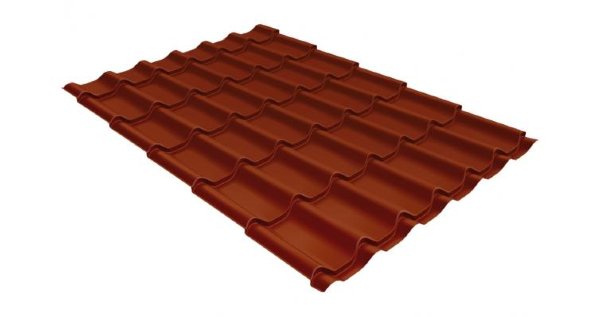 Металлочерепица классик 0,5 Satin RAL 8004 терракота купить в Егорьевске