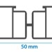 Лага алюминиевая KRONEX 50x25x3000 мм несущая купить в Егорьевске