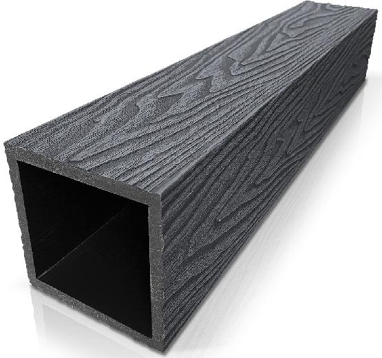 Столб ДПК 3D GardenParkett фактура дерева Графит купить в Егорьевске