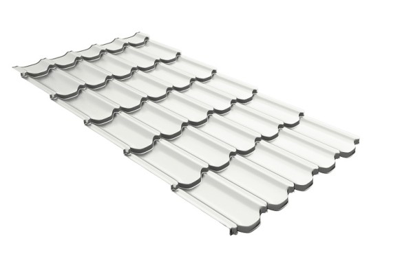 Металлочерепица квинта плюс с 3D резом 0,5 Satin RAL 9003 сигнальный белый купить в Егорьевске