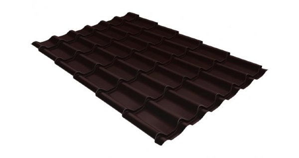 Металлочерепица классик 0,5 Satin RAL 8017 шоколад купить в Егорьевске