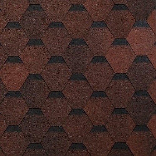 Гибкая черепица Shinglas, коллекция Оптима – Красный купить в Егорьевске